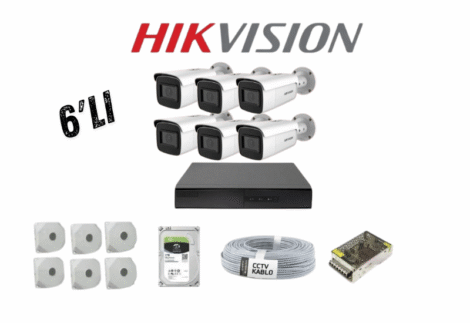 6 Kameralı HikVision Güvenlik Kamera Sistemi
